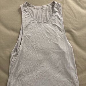 Lululemon License to Train Tank Top - Men's Medium - Vapor (Light Grey)